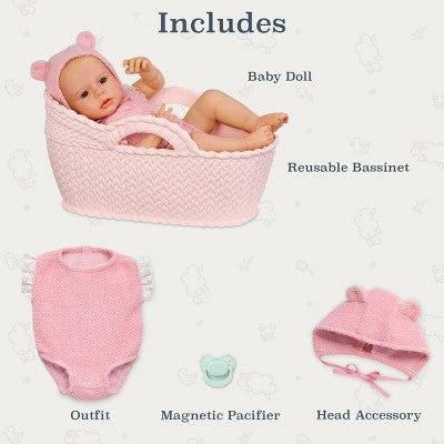 BABY Born Real Hand-Painted Realistic Reborn Baby Doll Girl - Fair Open Eyes