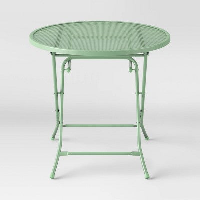 32" Metal Mesh Round Patio Bistro Table Green - Room Essentials (LOCAL PICKUP ONLY)