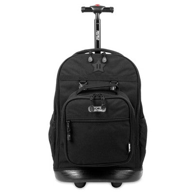 J World Duo 18" Rolling Backpack and Lunch Bag - Black