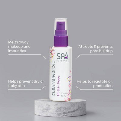 Spa Sciences Cleansing Oil Dirt & Makeup Dissolving Facial Oil Cleanser - 2 fl oz