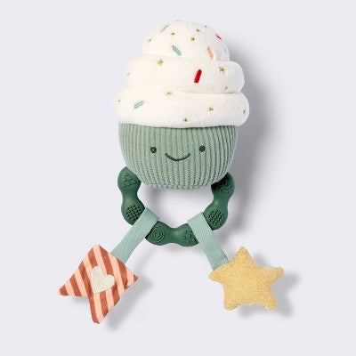 Handheld Plush Rattle Baby Toy - Cupcake - Cloud Island