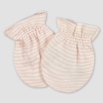 Gerber Baby Girls' 3pk Ballerina Mittens - White/Pink