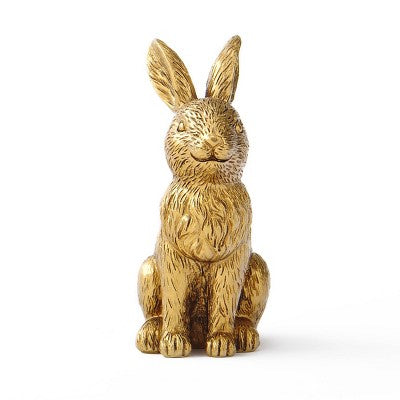 Easter Gold Resin Bunny Sitting - Bullseye's Playground
