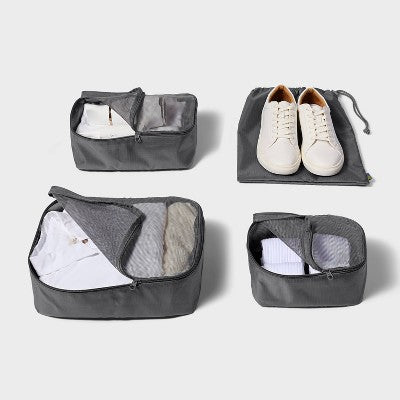 4pc Packing Cube Set - Open Story Gray