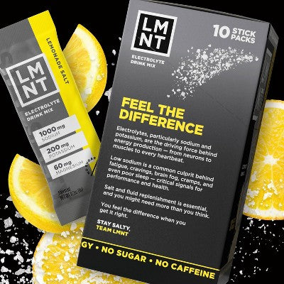 LMNT Lemonade Zero-Sugar Electrolytes Drinks - 10ct/2.1oz