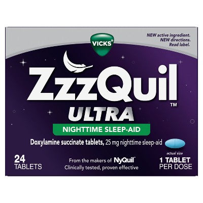ZzzQuil Ultra Sleep Tablets - 24ct: With Doxylamine, Sleep Aid, Non-Travel Size