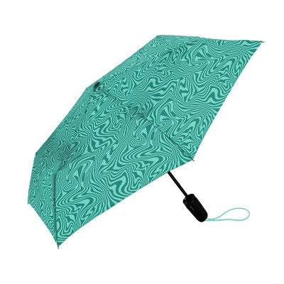 ShedRain Auto Open Auto Close Compact Umbrella - Escape: Telescoping Shaft, Abstract Pattern, 54" Span