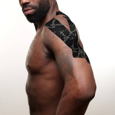 Heali Eco Cooling Therapeutic Tape - Kinesiology Tape Infused with Magnesium & Menthol -Black Camo - 20 Strips