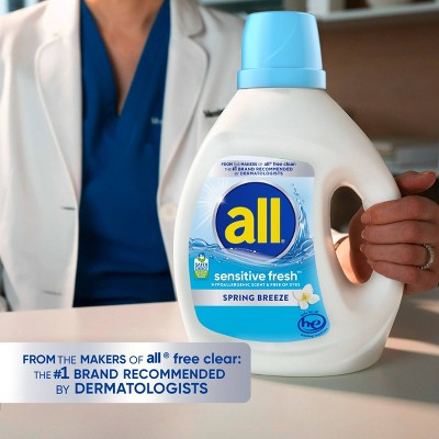 All Sensitive Fresh Spring Breeze Liquid Laundry Detergent - 94 Loads