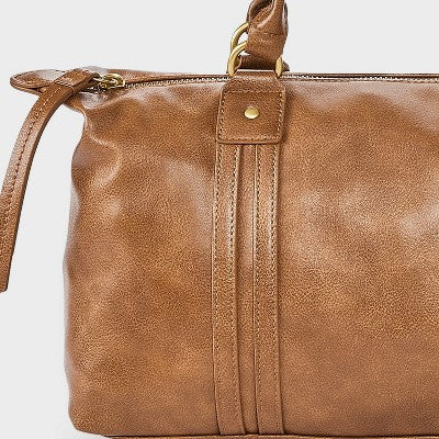 Faux Leather Distressed Satchel Bag - Universal Thread Copper