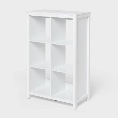 47.6'' Tall 13'' 6-Cube Vertical Shaker Style Storage Cubbies White - Brightroom (LOCAL PICKUP ONLY)