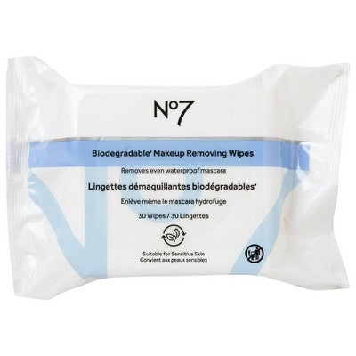 No7 Biodegradable Unscented Makeup Removing Wipes Dual Pack - 60ct