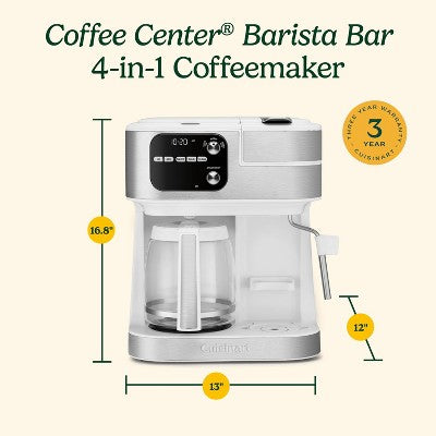Cuisinart Coffee Center Barista Bar 4-in-1 Coffee Maker Stainless Steel (LOCAL PICKUP ONLY)