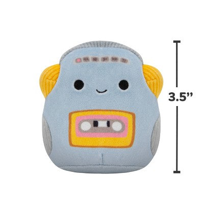 Squishmallows 3.5" Casja The Cassette Player Squeaky Plush Dog Toy