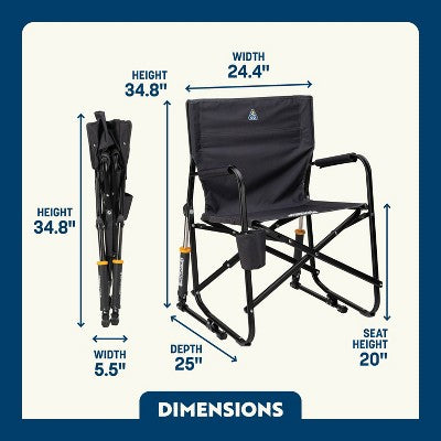 GCI Outdoor Freestyle Rocker Portable Rocking Camping Chair - Dark Charcoal (LOCAL PICKUP ONLY)