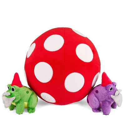 NECA Interactive Mushroom with Frog Gnomes by Kidrobot 13" Plush