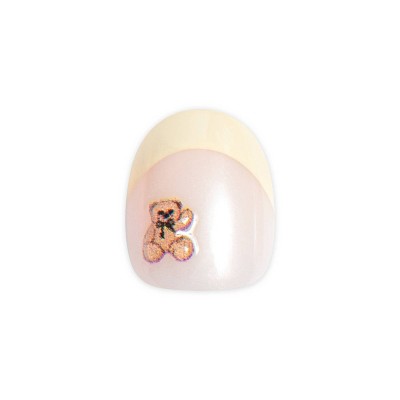 Olive & June Pressies Fake Nails - Katie J - XS/S Round - Bears and Bows