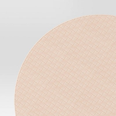 2pk Textured Faux Leather Charger Light Tan - Threshold