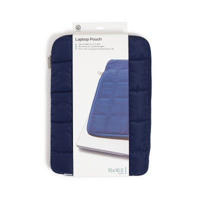 U Brands 15"x10.5" Nylon Puffer Laptop Pouch Storm