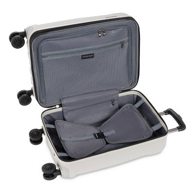 SWISSGEAR Cascade Hardside Carry On Spinner Suitcase - Sustained Gray: Tear-Resistant, 8 Wheels
