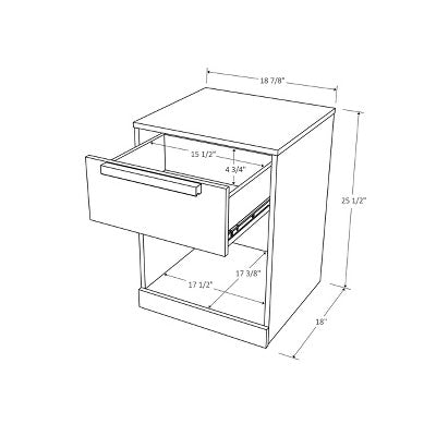 Modern Nightstand with Drawer White - Room Essentials (LOCAL PICKUP ONLY)