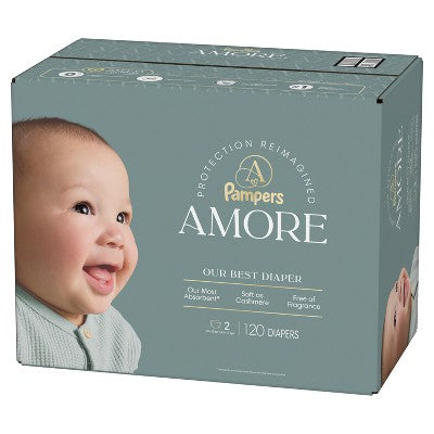 Amore by Pampers Diapers Enormous Pack - Size 2 - 120ct