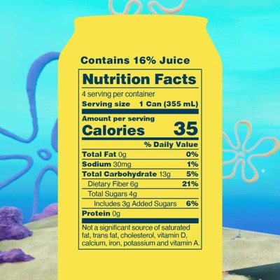 OLIPOP Spongebob Pineapple Paradise Soda - 4pk/12 fl oz Cans