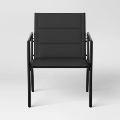 4pc Padded Sling Patio Conversation Set Black - Room Essentials (LOCAL PICKUP ONLY)