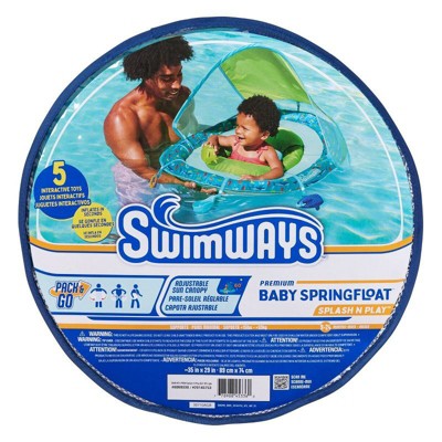Swimways Sun Canopy Spring Float with Hyper-Flate Valve - Splash N Play
