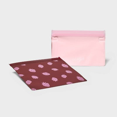 2pk Peva Reusable Snack Bags - Cat & Jack Strawberry
