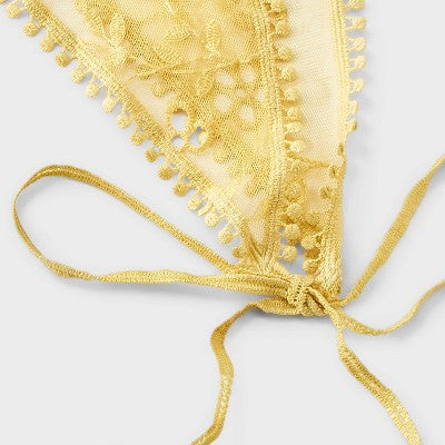 Sheer Eyelet Headwrap - A New Day Yellow