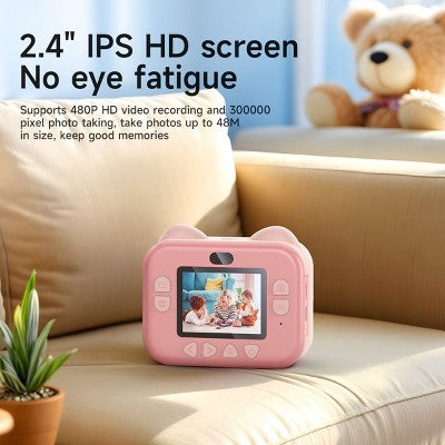 hoco. Kids Dual-Cam Digital Print Camera, Yellow