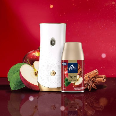 Glade Automatic Air Freshener Room Spray Holiday Scent Refill - Warm Apple & Spices - 6.2 oz