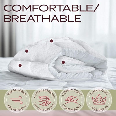 Cotton Sateen Luxury Mattress Pad - Soft & Comfortable Alternative Down Filling - 300 Thread Count