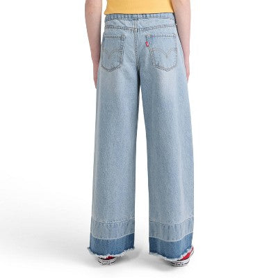 Levi's Girls' Braided High-Rise Baggy Jeans - Light Wash 14