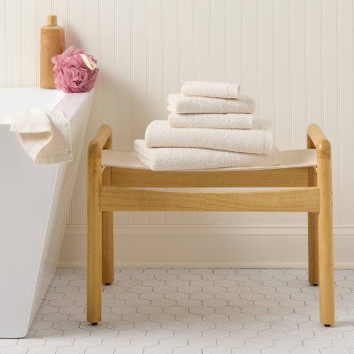 6pc Everyday Bow Dorm Towel Set Ivory - Room Essentials