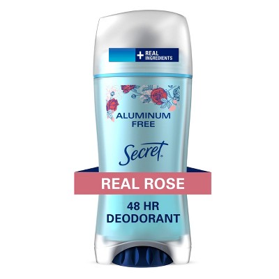Secret Aluminum Free Deodorant for Women, Rose, 2.4 oz