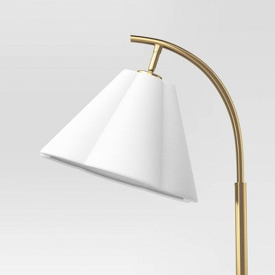 Scalloped Shade Table Lamp with Marble Base White - Threshold (LOCAL PICKUP ONLY)