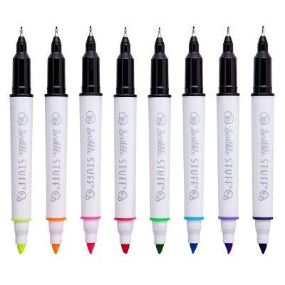 Scribble Stuff 8ct Doubled Ended Highlighter Marker/Fine Tip Pen