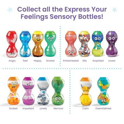 Hand2Mind Express Your Feelings Sensory Bottles, Teacher Supplies