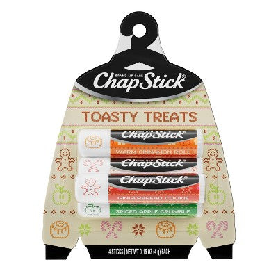 Chapstick Holiday Ugly Sweater Lip Balm - Toasty Treats - 0.15oz/4ct