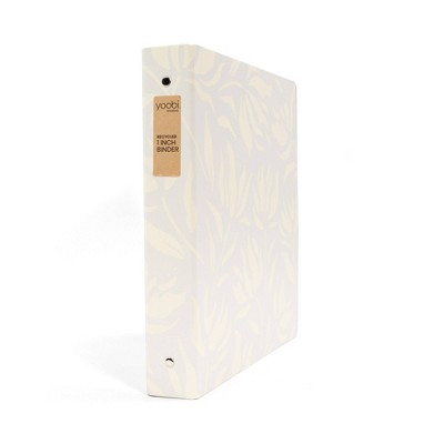 Yoobi Evolve 1" Ring Binder Light Blue Graphic Floral