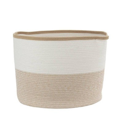 HLD Global XXL Coiled Rope Tapered Basket Tan