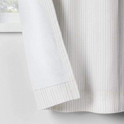 42"W x 84"L Irregular Mini Striped Kids' Blackout Window Curtain Panel Beige - Pillowfort