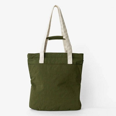 Thread Wallets Collapsible Utility Tote Bag - Dark Green/Cream