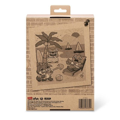 Fuggler 9.4" Vacay Vibes Hedge Grog Stuffed Animal - Cream: Monster Character Fabric Toy