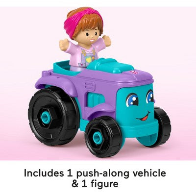 Fisher Price Little People Barbie Toy Farm Tractor Push-Along Vehicle with Figure