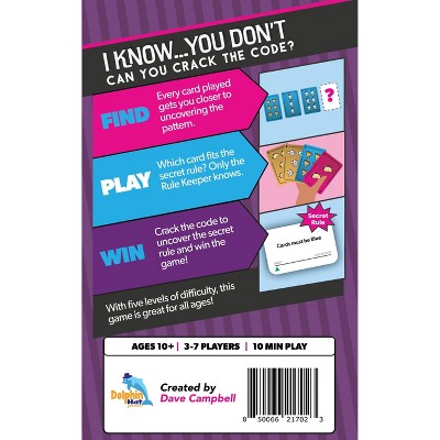 Taco Cat Games I Know You Don't Card Game: Strategy Card Game, 3-7 Players