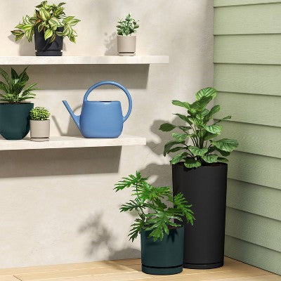 Recycled Resin Indoor Outdoor Planter 12"x21" Black - Room Essentials
