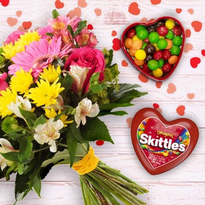 Skittles Valentine's Plastic Heart Candy Gift - 1.07oz